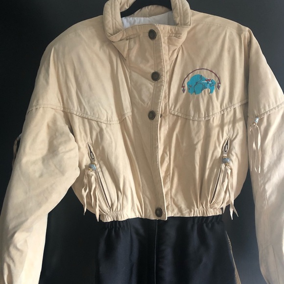 Vintage SKEA Aztec beige and black snowsuit - Picture 7 of 16